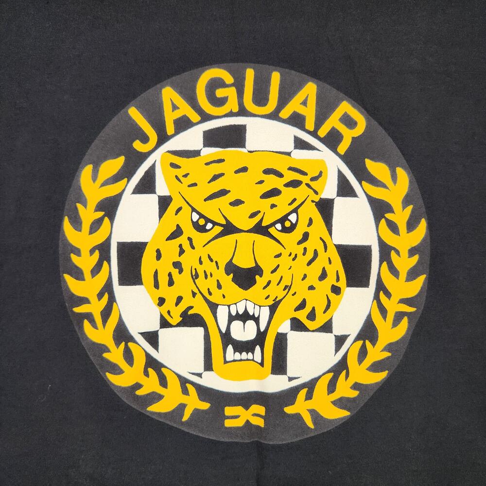 Vintage Jaguar Shirt Mens Large Black Emblem Logo Graphic 90s Single Stitch